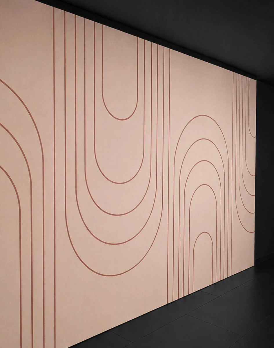 Sliding panel Beige sliding acoustic panel - Realtime Studio podcast studio